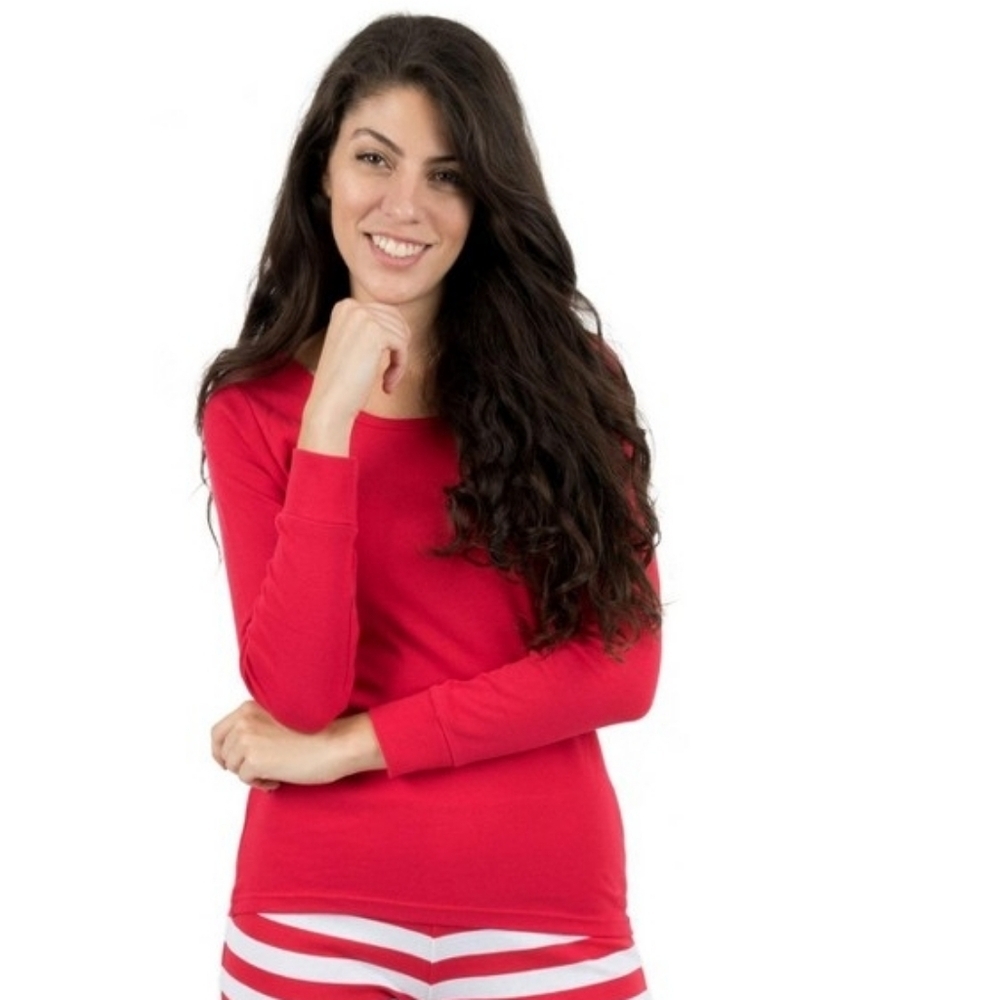 Leveret Womens Cotton Pajamas Red Top S